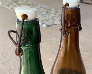 31pc Antique Schlossbrauerei Obergriesbach Flip-top Beer Bottles	11in H		SC143