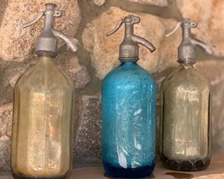 Sold Separately 3 Antique  Seltzer Bottles 