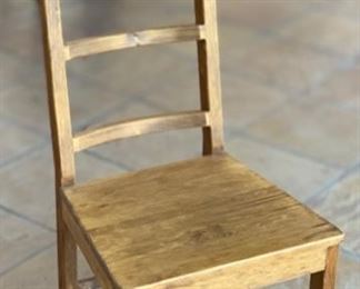2pc Rustic Mexican Ladder Back Chairs PAIR	48x18x20in   seat height: 18in H	HxWxD	SC149