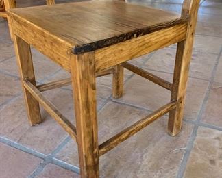 2pc Rustic Mexican Ladder Back Chairs PAIR	48x18x20in   seat height: 18in H	HxWxD	SC149
