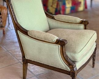 2pc Sherrill Furniture Carved Wood Frame Chairs PAIR	39x28x32in	HxWxD	SC151