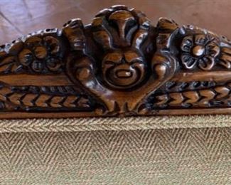 2pc Sherrill Furniture Carved Wood Frame Chairs PAIR	39x28x32in	HxWxD	SC151