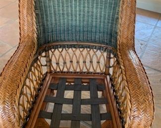 Palecek Wicker Chair w/ Ottoman	38x28x27in	HxWxD	SC152