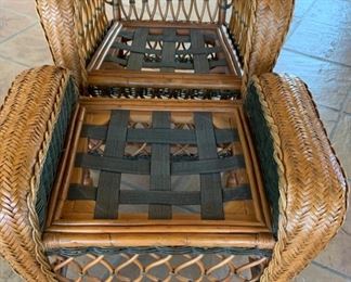 Palecek Wicker Chair w/ Ottoman	38x28x27in	HxWxD	SC152