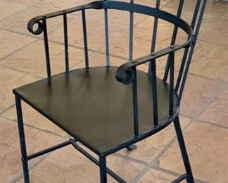Heavy Wrought Iron Chair w/ Leather/Hide Pillows	37x22x20in	HxWxD	SC153