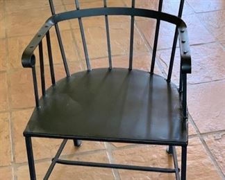 Heavy Wrought Iron Chair w/ Leather/Hide Pillows	37x22x20in	HxWxD	SC153