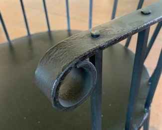 Heavy Wrought Iron Chair w/ Leather/Hide Pillows	37x22x20in	HxWxD	SC153