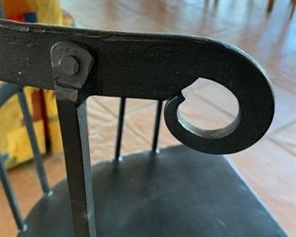 Heavy Wrought Iron Chair w/ Leather/Hide Pillows	37x22x20in	HxWxD	SC153