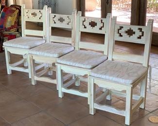 4pc Southwest White Wash Pine Chairs	39x20x20in	HxWxD	SC156