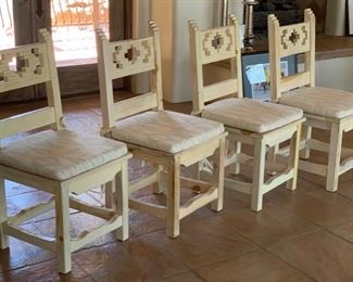 4pc Southwest White Wash Pine Chairs	39x20x20in	HxWxD	SC156
