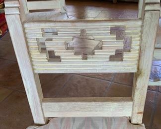 4pc Southwest White Wash Pine Chairs	39x20x20in	HxWxD	SC156