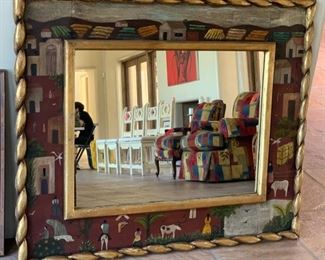 Mexican Villa Handpainted Mirror	40x47x2in	HxWxD	SC157
