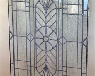 Clear Cut Glass Window Panel  (clear stained glass)	50x32in		SC158