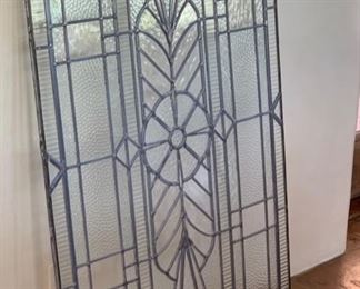 Clear Cut Glass Window Panel  (clear stained glass)	50x32in		SC158