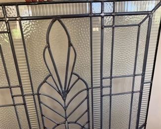 Clear Cut Glass Window Panel  (clear stained glass)	50x32in		SC158