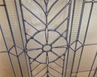 Clear Cut Glass Window Panel  (clear stained glass)	50x32in		SC158