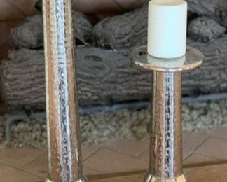 2pc Tooled Tin Candle Stands			SC160
