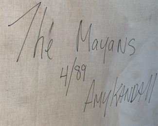 *Original* The Mayans Amy Kandall Painting 4/89	62x54.5x2in	HxWxD	SC162