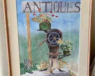*Original* Art Signed Antiques watercolor	26in x 19.5in		SC164