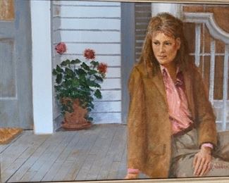 *Original* Art GK Holden Woman on Porch	21x24.5in		SC165