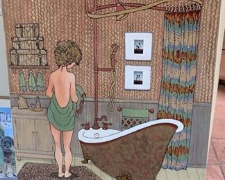 *Original* Art Wendy Hill Woman in bath	51x22in		SC166