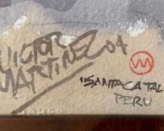 *Original*  Watercolor Art Victor Martinez Pottery Santaca Talima	25x32.5in		SC169