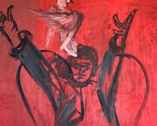 *Original* Art Angel  & Dove	43x53in		SC173