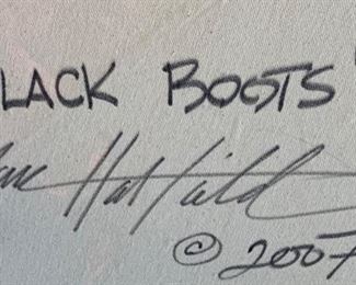 *Original* art Black Boots Cowboy signed art	48x24in		SC175