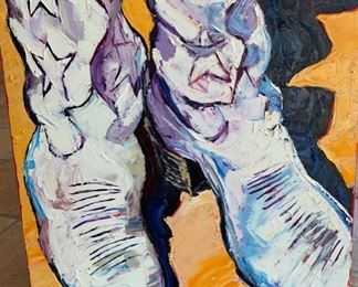 *Original* art White Boots Cowboy signed art	48x24in		SC176