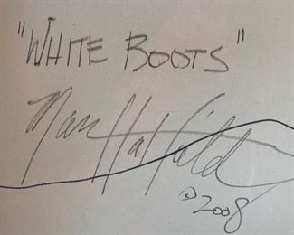 *Original* art White Boots Cowboy signed art	48x24in		SC176