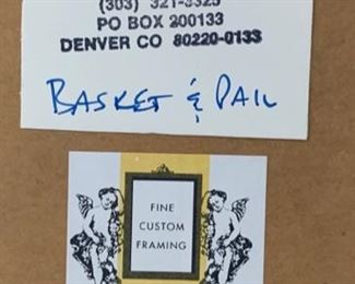 *Signed* Michael Stipek Basket & Pail Sighed Framed Photo	15x17in		SC182