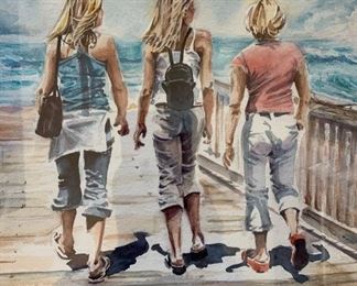 *Original* Art Douglas Walking on the Pier	15.5x16in		SC196