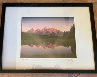 *Signed* Pink Tetons Framed Photo	13x17in		SC198