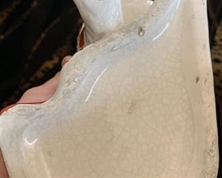 2pc Staffordshire Porcelain Dogs Staffordshire Dogs Spaniels  PAIR Russet Red	9x7x4.5in	HxWxD	SC212