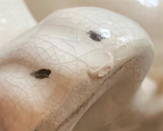 2pc Staffordshire Porcelain Dogs Staffordshire Dogs Spaniels  PAIR Russet Red	9x7x4.5in	HxWxD	SC212