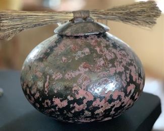 *Signed*  Large Artsit Made Potter Centerpiece Vase	13in H x 16in Diameter		SC220