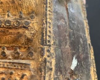 Antique Gilt Bronze buddha statue Rattanakosin Thai	8.5x5.75x3.25in	HxWxD	SC221