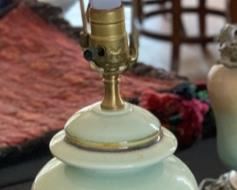 Signed Pottery Vase Lamp	24in H x 6.5in diameter at widest		SC226