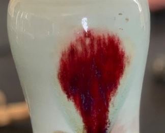 Signed Pottery Vase Lamp	24in H x 6.5in diameter at widest		SC226