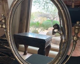 Italy Cast Bronze Vanity Mirror	17x13.5x4in	HxWxD	SC237