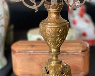 Huge Cast Metal Candle Candelabra	26x20x9in without candles	HxWxD	SC247