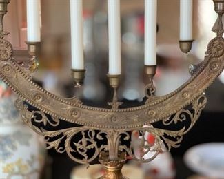 Huge Cast Metal Candle Candelabra	26x20x9in without candles	HxWxD	SC247