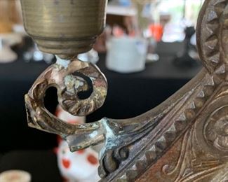 Huge Cast Metal Candle Candelabra	26x20x9in without candles	HxWxD	SC247