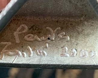 *Signed* Artist Made Polished Silver-Tone Vase	7x2.5x2.5in	HxWxD	SC248