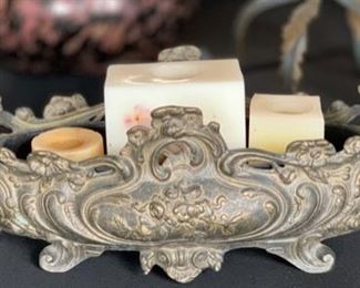 Italy Large Cast Metal Centerpiece Bowl	8.5x25x9in	HxWxD	SC250