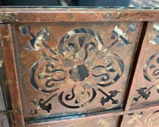 Rustic Reticulated Metal Fireplace Screen	25x55in open		SC254