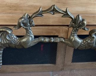 Cast Brass Baroque Dragon Fireplace Screen	24x24x3in	HxWxD	SC256