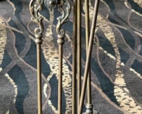 Cast Brass/Metal Fireplace tool Set			SC257