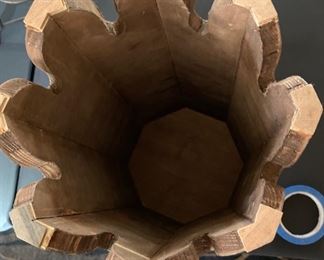 Octagon inlay parquet Pedestal Stool Indian	18.75in Hx 13.25in diameter	HxWxD	SC261