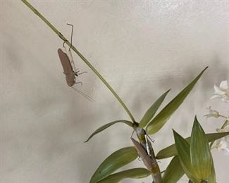 Metal/Glass Floor Vase w/ Faux Plant	40in H		SC269